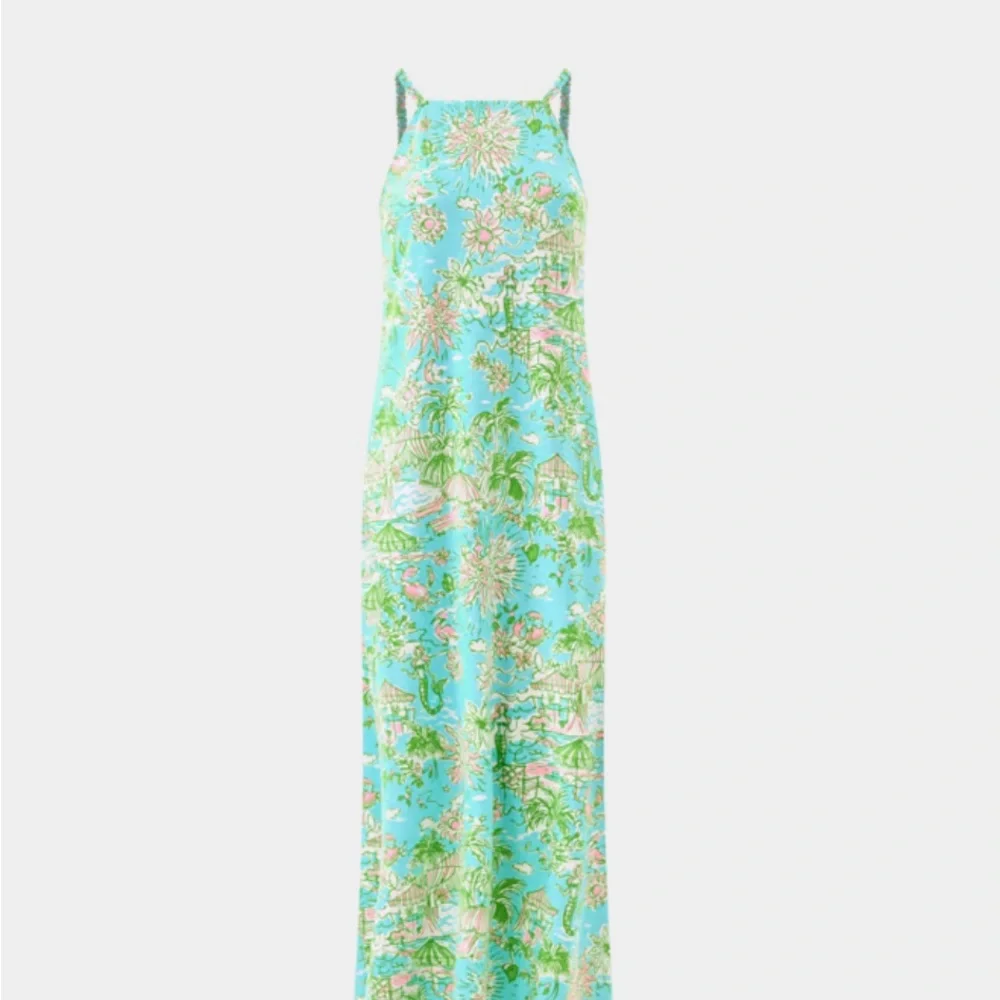 NWT Lilly Pulitzer KYLEIGH MAXI 👗 “Fresh Water Blue Sunbath” MSRP $178 NWT sz LG - Picture 10 of 16